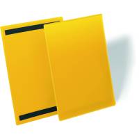 Durable lagerlomme m/magnet A4 h&oslash;jformat gul