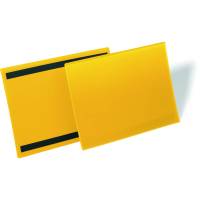 Durable lagerlomme m/magnet A4 tv&aelig;rformat gul