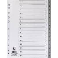 Q-connect A4 register 15 tabs gr&aring;