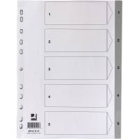 Q-connect register A4 med 5 tabs gr&aring;