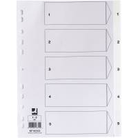 Q-connect register A4 5 tabs hvid