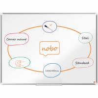 Nobo Premium Plus st&aring;l whiteboard 120x90cm hvid