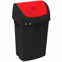Nordic Recycle affaldsspand med l&aring;g 25 ltr sort/r&oslash;d