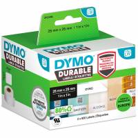 Dymo Durable 25x25mm etiketter hvid