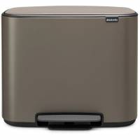 Brabantia BO pedalspand 11+23L Platinum