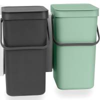 Brabantia Sort & Go affaldsspande 2x12L mint/gr&aring;