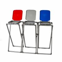 Sammenklappeligt s&aelig;kkestativ m/farvede l&aring;g 3x70L