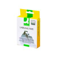 Q-connect TZe-tape 12mmx8m sort/gr&oslash;n