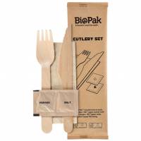 BioPak bestiks&aelig;t 5 dele tr&aelig;