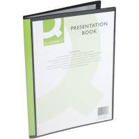 Q-connect A4 demomappe med 20 lommer i sort