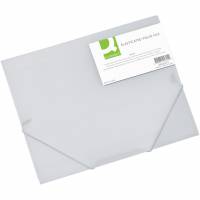 Q-connect 3-klap elastikmappe A4 klar