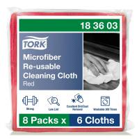 Tork 183603 Premium mikrofiberklud r&oslash;d