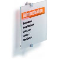 Durable Crystal Sign d&oslash;rskilt 210x210mm transparent