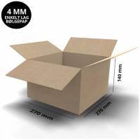 B&oslash;lgepapkasse 4 mm 270x270x140mm