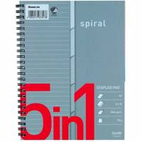 Bantex 5in1 Index spiralblok A5+ linjeret
