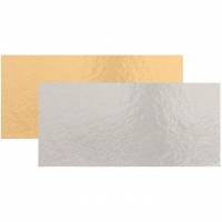 Papbund 8,2x20,7cm s&oslash;lv+guld 100 stk