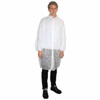 Bes&oslash;gsjakke STR. XL hvid 10stk