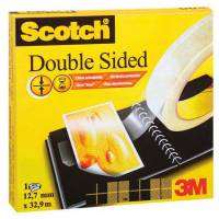Scotch dobbeltkl&aelig;bende tape 12,7mmx32,9m klar