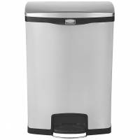 Rubbermaid Slim Jim pedalspand 90L rustfri st&aring;l