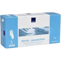 Abena nitrilhandsker pudderfri STR. L hvid 150stk