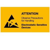 ESD etiket ATTENTION gul 1000stk