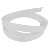 Satinb&aring;nd ribbet B:9mm L:90m hvid