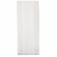 Cellofanpose med sidefals 4x8x24cm klar 100stk