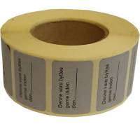 Byttem&aelig;rke etiket 20x30mm gr&aring; 1000stk