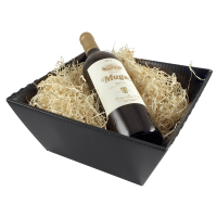 Gavekurv med skr&aring; kant 255x255x115mm sort