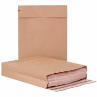 Forsendelsespose 400x500x100+100mm papir