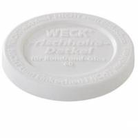 Weck l&aring;g t/patentglas &Oslash;10,8 cm hvid plast 5 stk