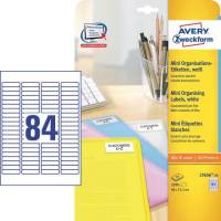 Avery L7656-25 etiket 46x11,1 mm hvid