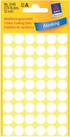 Avery 3145 &Oslash;12mm etiket hvid 270stk