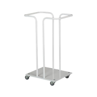 Tina Trolleys affaldsvogn med hjul 110L hvid