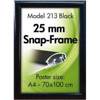 A3 snapramme 25mm sort