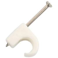 Kabelclips 5-7mm hvid 100stk