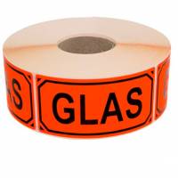 Advarselsetiketter 'glas' 50x100mm