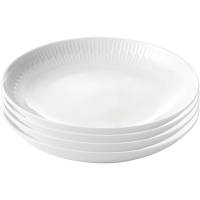 Aida Relief dybe tallerkner &Oslash;22cm hvid 4stk