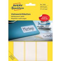 Avery 3362 etiket 77x31mm hvid 224stk