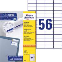 Avery 3668 etiket 52,5x21mm hvid 5600stk