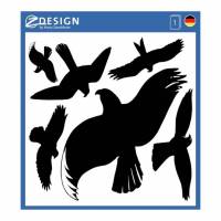 Avery piktogram advarselsfugle sort 6stk