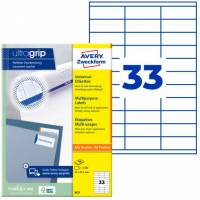 Avery 3421 etiketter 70x25,4mm hvid 3300stk