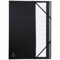 Exacompta Ordonator A4 sorteringsmappe 12faner sort