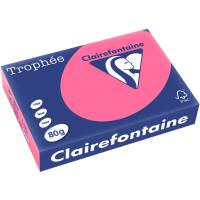 Trophee A4 kopipapir 80g st&aelig;rk pink 500ark