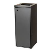 Affaldsbeholder med &aring;bent l&aring;g 100L sort