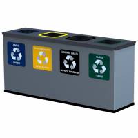 Eco sorteringsstation med inderspande 4x12L