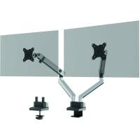 Durable Select Plus monitorarm til 2 sk&aelig;rme 32" s&oslash;lv