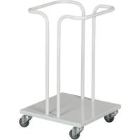 Affaldsstativ p&aring; hjul 40L hvid