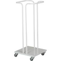 Affaldsstativ p&aring; hjul 60L hvid