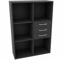 Kontorreol C3 5 rum 3 skuffer antracit